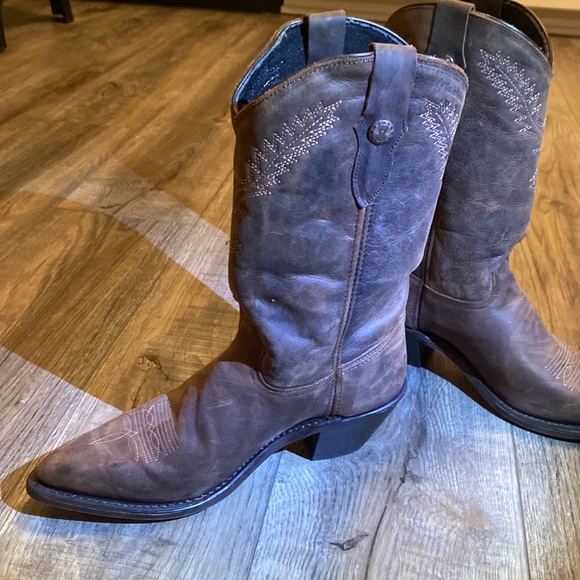 Western Cowboy Boots / women size 8.5 / brown - Picture 4 of 9